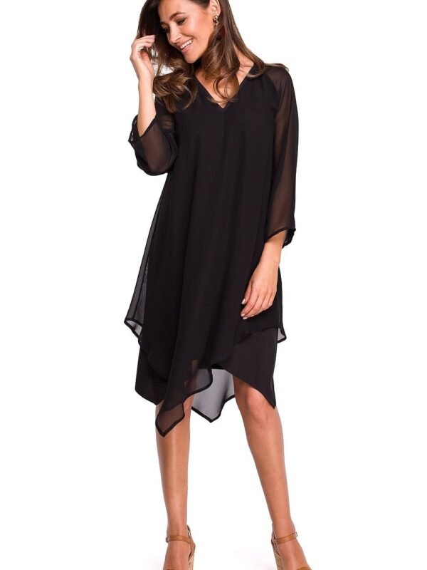 Robe De Soiree Noire Asymetrique Noir S