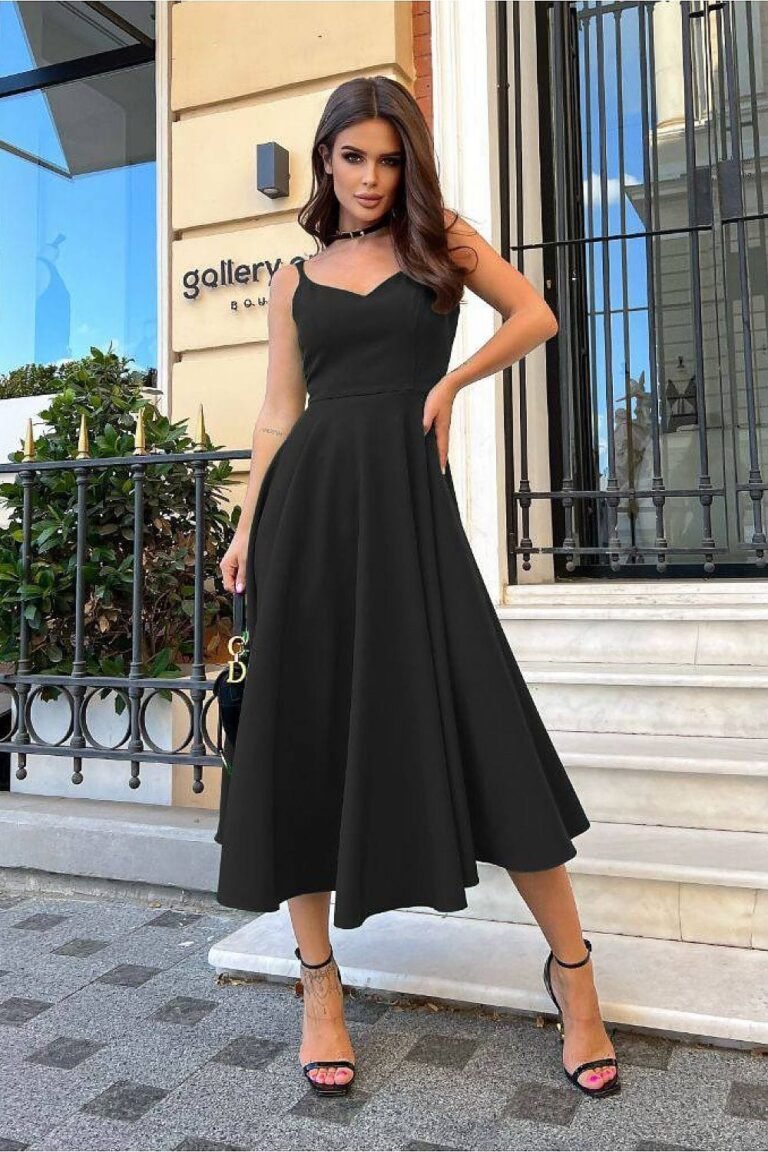 Robe De Soiree Noire Chic Evasee 2