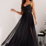Robe De Soiree Noire Chic Longue A Bretelles Noir 32