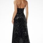 Robe De Soiree Paillette Chic Longue Bretelles 3