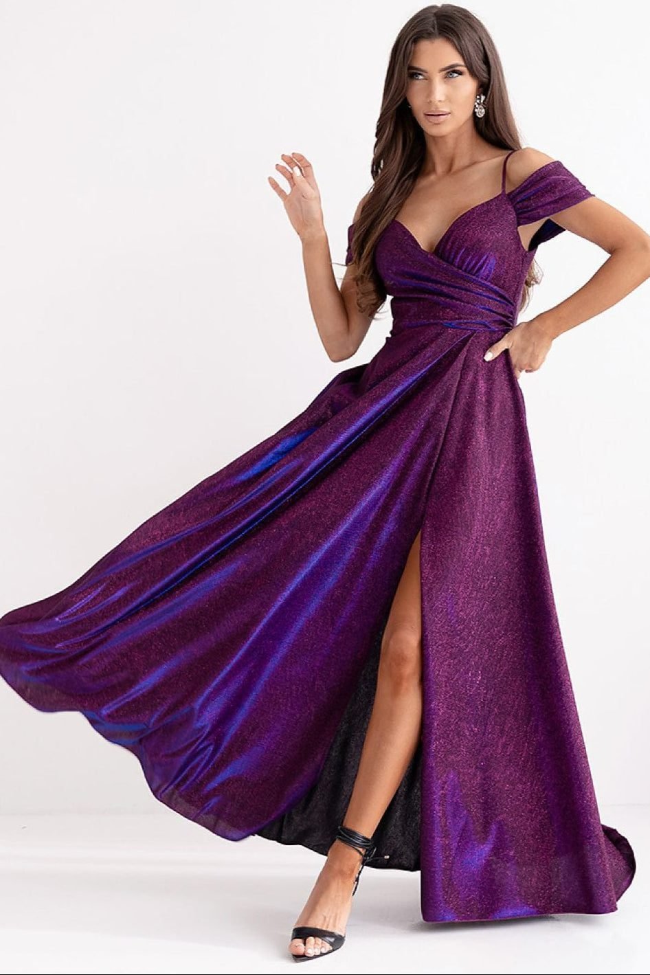 Robe De Soiree Paillette Longue Fendue 20