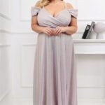 Robe De Soiree Paillette Longue Fendue Gris 42