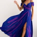 Robe De Soiree Paillette Longue Fendue Multicouleur 32
