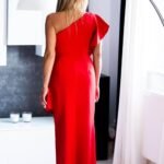 Robe De Soiree Rouge Asymetrique