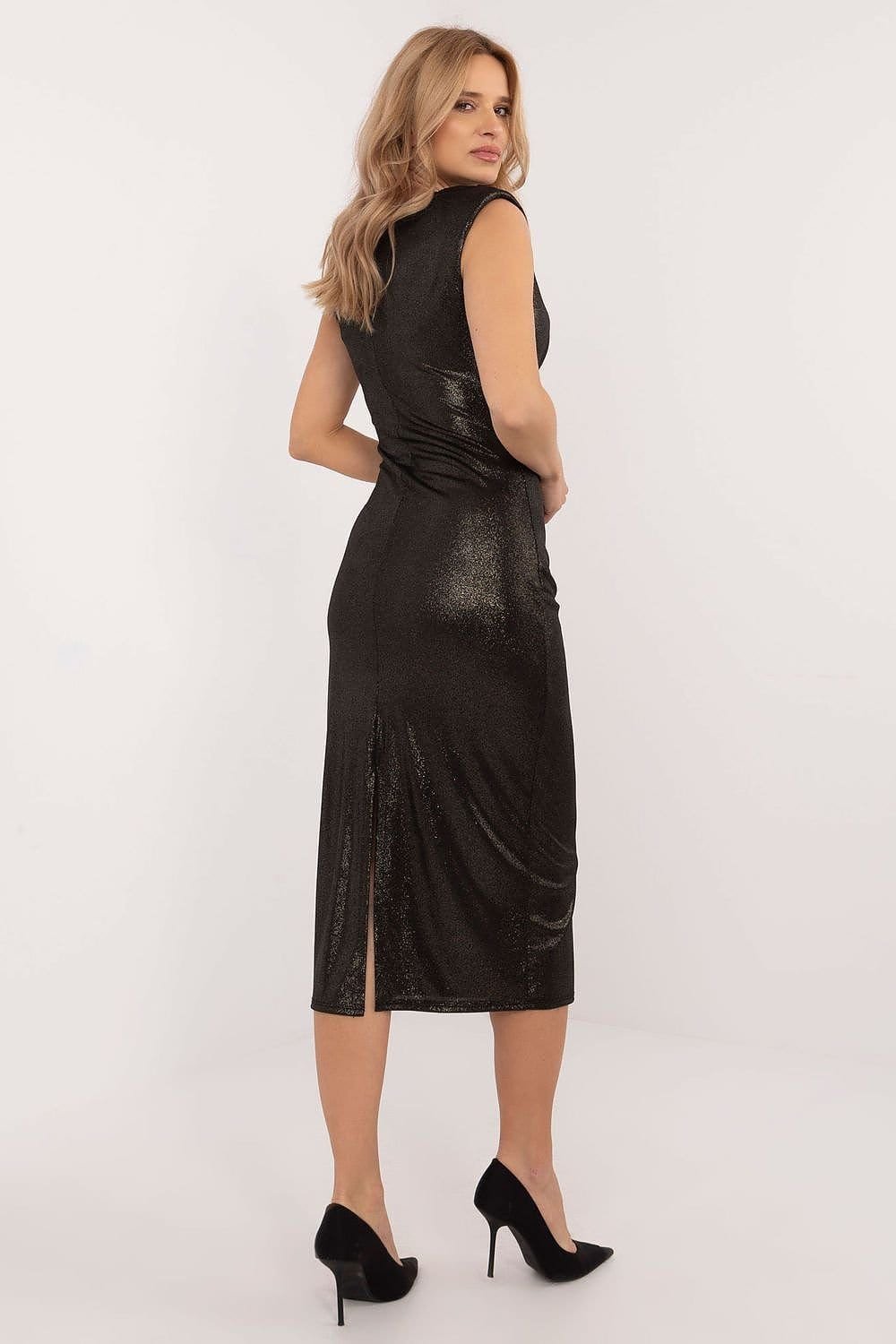 Robe De Soiree Sans Manches Midi Droite
