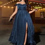 Robe De Soiree Sequin Grande Taille Bleu 44