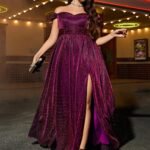 Robe De Soiree Sequin Grande Taille Bordeaux 48
