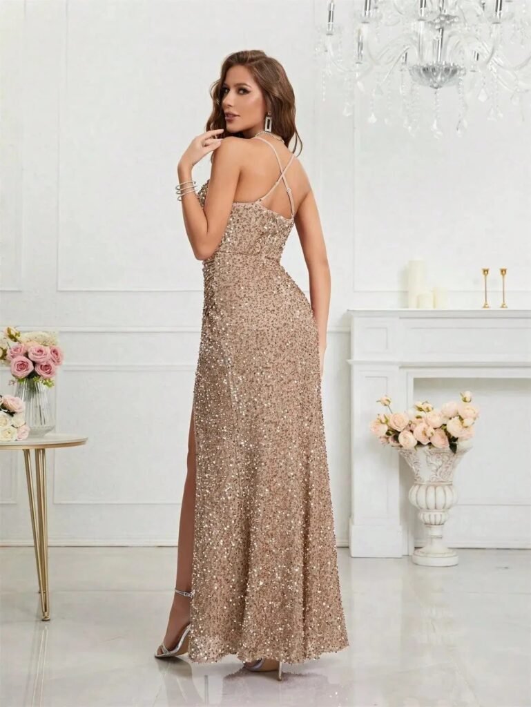 Robe De Soiree Sequin Moulante Sexy 2