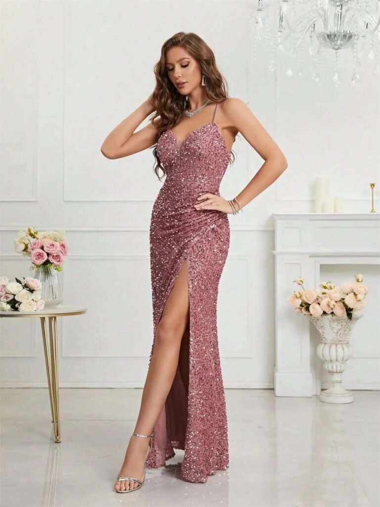 Robe De Soiree Sequin Moulante Sexy 6