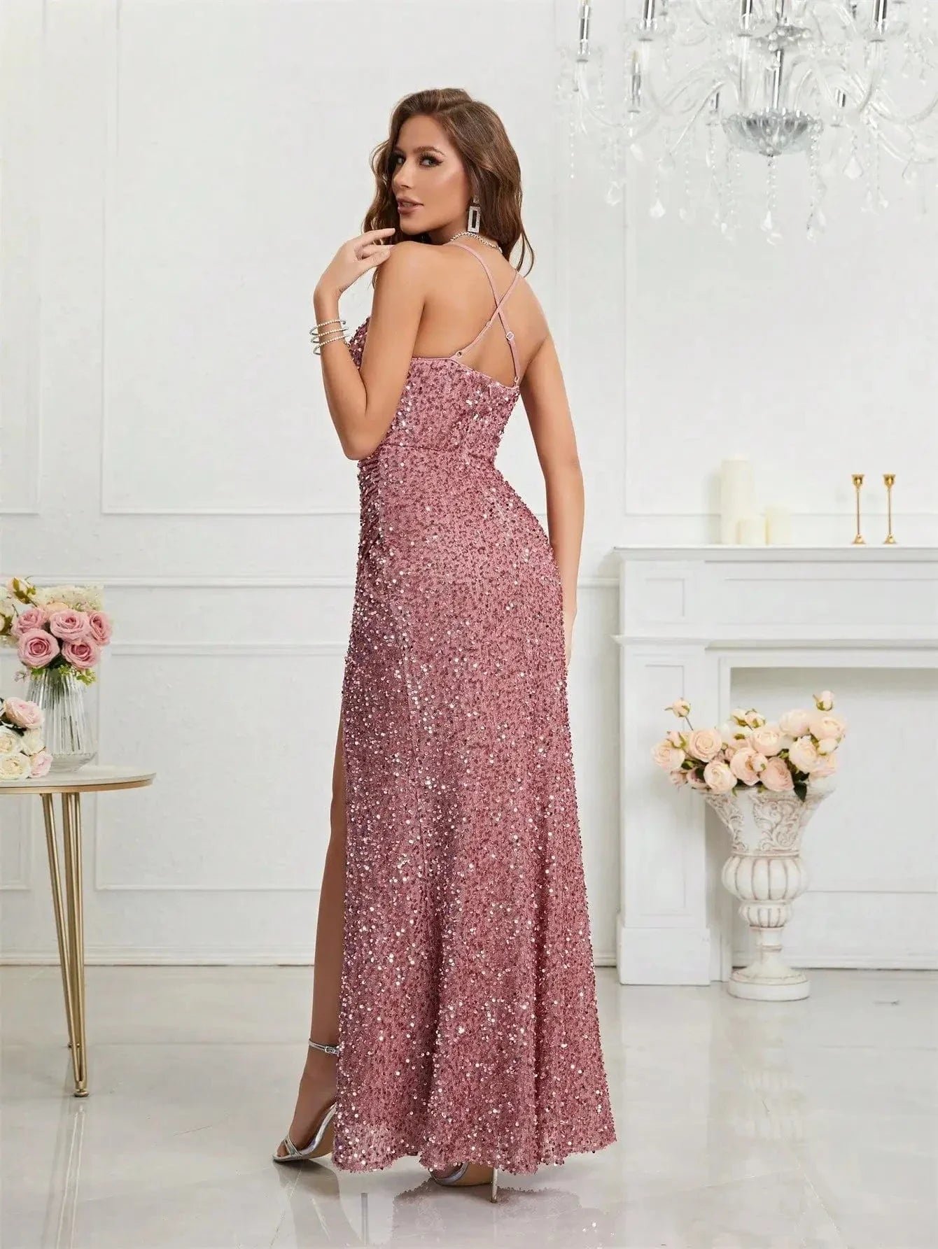 Robe De Soiree Sequin Moulante Sexy