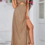 Robe De Soiree Sexy Fendue Midi 2