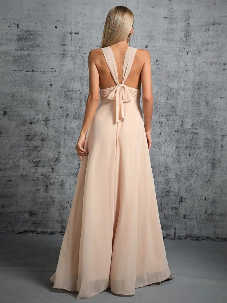 Robe Demoiselle Dhonneur Beige Creme