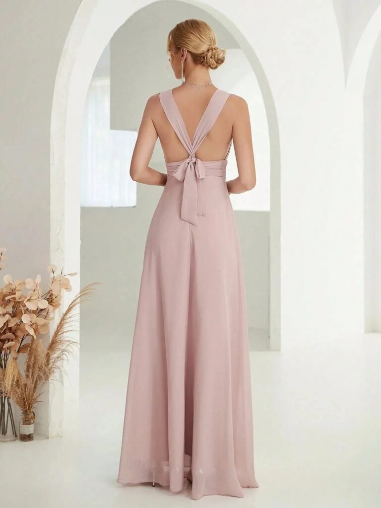Robe Demoiselle Dhonneur Beige Creme 8