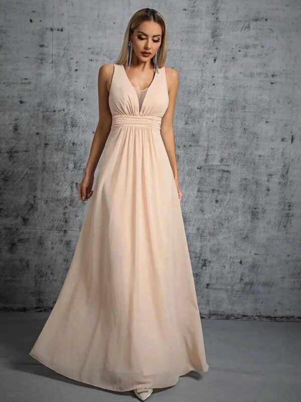 Robe Demoiselle Dhonneur Beige Creme Creme S