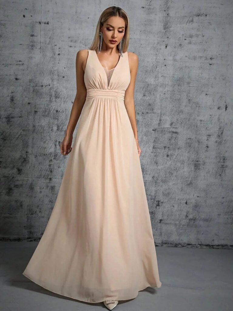 Robe Demoiselle Dhonneur Beige Creme Creme S