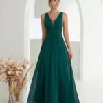 Robe Demoiselle Dhonneur Beige Creme Vert S