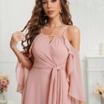 Robe Demoiselle Dhonneur Boheme Rose Poudre 3