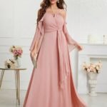 Robe Demoiselle Dhonneur Boheme Rose Poudre Rose Poudre S