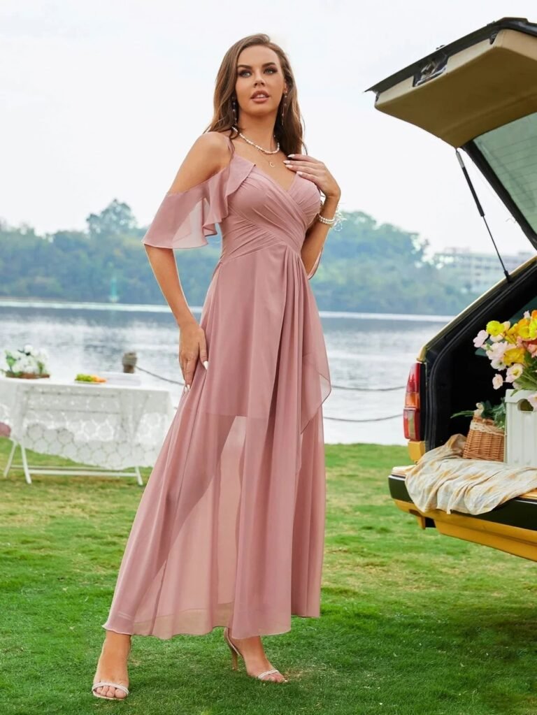 Robe Demoiselle Dhonneur Boheme Transparente 2