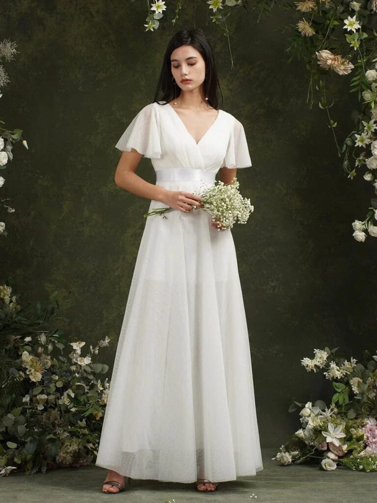 Robe Demoiselle Dhonneur Chic Blanche