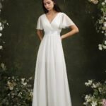 Robe Demoiselle Dhonneur Chic Blanche Blanc 32