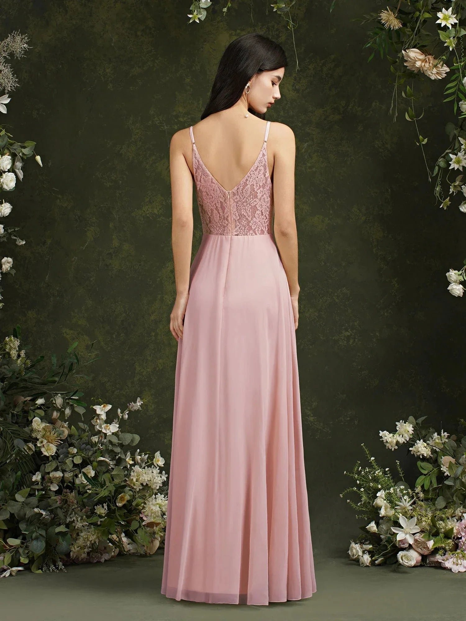 Robe Demoiselle Dhonneur Chic Dos Dentelle 5