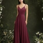 Robe Demoiselle Dhonneur Chic Dos Dentelle Bordeaux 32
