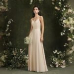 Robe Demoiselle Dhonneur Chic Dos Dentelle Champagne 32