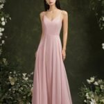 Robe Demoiselle Dhonneur Chic Dos Dentelle Rose Poudre 32