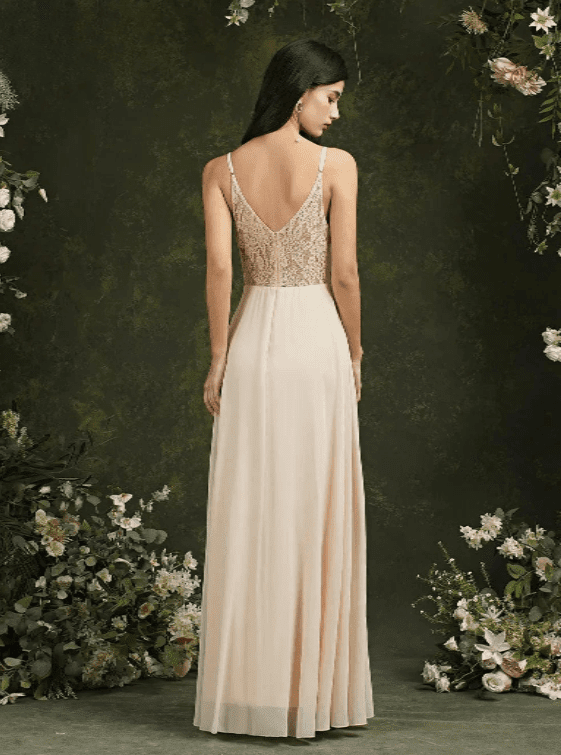 Robe Demoiselle Dhonneur Chic Dos Dentelle