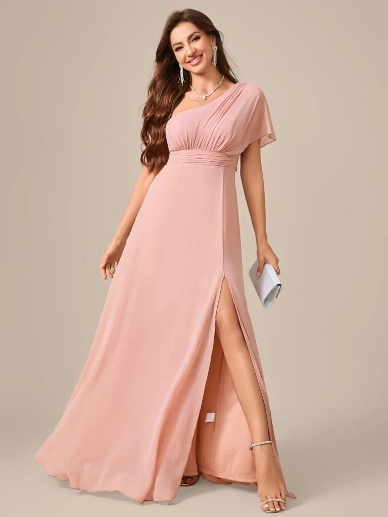 Robe Demoiselle Dhonneur Chic Rose Poudre 6