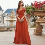 Robe Demoiselle Dhonneur Chic Terracotta Terracotta S