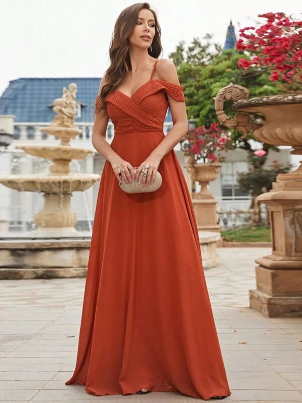 Robe Demoiselle Dhonneur Chic Terracotta Terracotta S