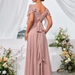 Robe Demoiselle Dhonneur Col En V 10