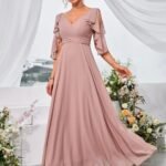 Robe Demoiselle Dhonneur Col En V 12