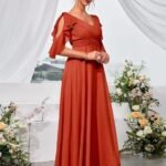 Robe Demoiselle Dhonneur Col En V 14