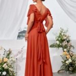 Robe Demoiselle Dhonneur Col En V