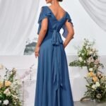 Robe Demoiselle Dhonneur Col En V 2