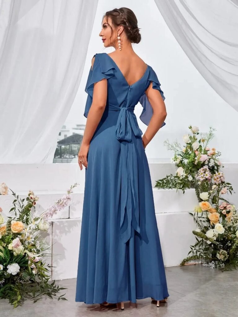 Robe Demoiselle Dhonneur Col En V 2