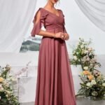 Robe Demoiselle Dhonneur Col En V 8