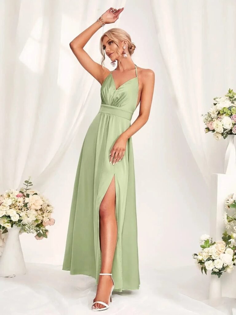 Robe Demoiselle Dhonneur Couleur Menthe 4