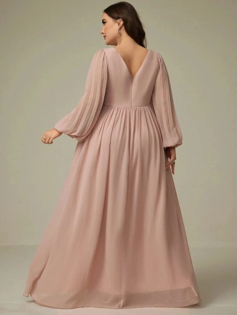 Robe Demoiselle Dhonneur Grande Taille Manches Longues