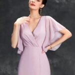 Robe Demoiselle Dhonneur Longue Lilas 2
