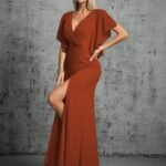 Robe Demoiselle Dhonneur Longue Lilas 5