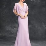 Robe Demoiselle Dhonneur Longue Lilas Rose Pastel S