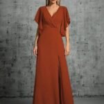 Robe Demoiselle Dhonneur Longue Lilas Terracotta S