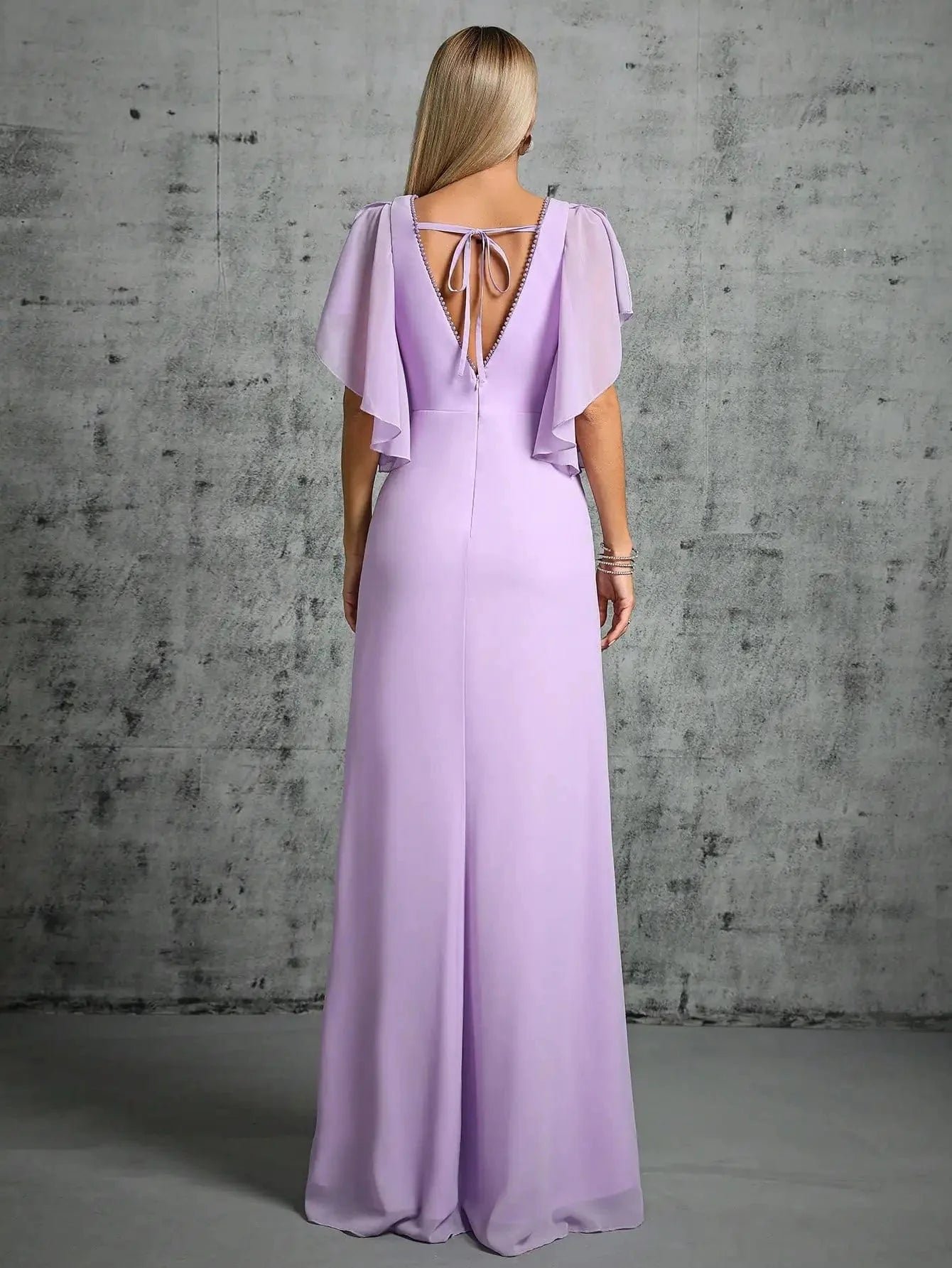 Robe Demoiselle Dhonneur Longue Lilas