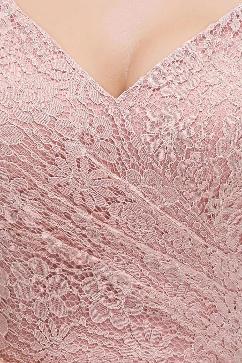 Robe Demoiselle Dhonneur Longue Rose Poudre 2