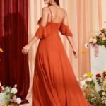 Robe Demoiselle Dhonneur Longue Terracotta 2