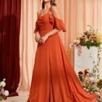 Robe Demoiselle Dhonneur Longue Terracotta 5